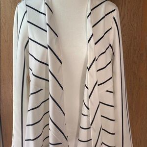 Loft women Medium Loose Striped Cardigan
